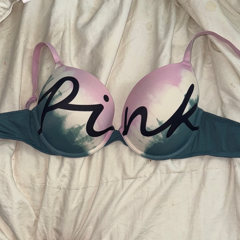 PINK Victoria's Secret Ombre Pink and Green Bra